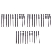 33Pcs 75mm Magnetic S2 Steel Screwdriver Bits Hex Torx T6/T7/T8/T9/T10/T15/T20/T25/T27/T30/T40