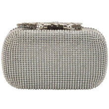 Unieke Gesp Zilveren Diamante Kristal Diamant Avondtasje Clutch Portemonnee Feest Bruids Prom