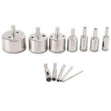 12Pcs Diamond Drill Bits Glass Tile Hole Saw Bits Set, Hollow Core Drill Bits, Extractor Remover Hole Saws for Glass, Ceramics, Porcelain, Ceramic