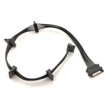 Câble SéParateur D'Alimentation 15 Broches Disque Dur 1 Mâle à 5 Rallonge Femelle Cordon D'Alimentation pour Bricolage Serveur PC