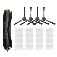PeçAs de ReposiçãO de Escova Lateral de Filtro de Rolo para Aspirador de Pó RobóTico Qihoo 360 S10 X100 Max