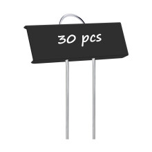 30 Pcs Metal Plant Labels Garden Markers Reusable Nursery Tags for Vegetables Herb Flower Greenhouse Black