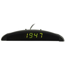 3 In1 Auto 12V Digitale LED Voltmeter Spanning Temperatuur Klok Thermometer Auto, Groen