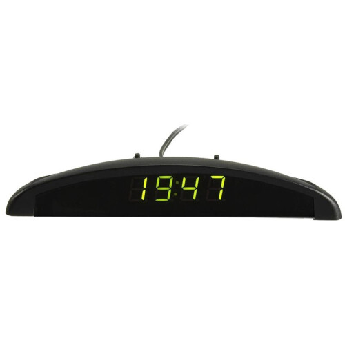 3 In1 Auto 12V Digitale LED Voltmeter Spanning Temperatuur Klok Thermometer Auto, Groen