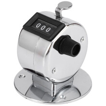 Round Base 4 Digit Manual Hand Tally Mechanical Click Counter