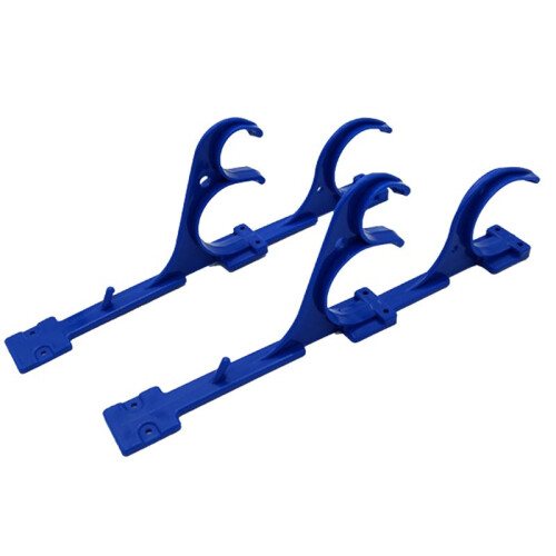 Swimming Pool Pole Hanger Set Plastic Durable Multi Function Hooks for Leaf Rakes Skimmers Vacuum Hoses