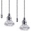 2 Pcs Crystal Pull Chains Ceiling Fan Chain Extension Fan Pull Chain Pendant 50cm Ceiling Fan Chain Extender Ornament 1