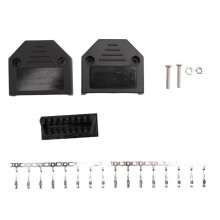 OBD2 OBD II connettore a 16 pin Connettore OBD adattatore per utensili diagnostici + contenitori + terminali + viti