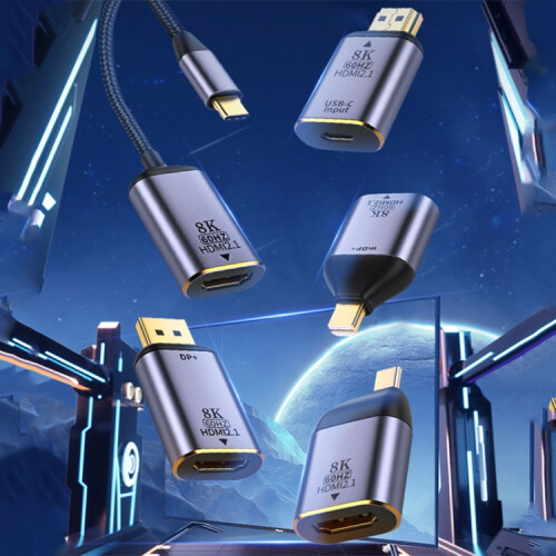 Prevodník Mini DP samec na HDMI samica 8K, štýl: 8K-003 1
