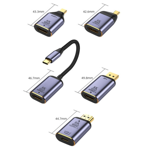 Prevodník Mini DP samec na HDMI samica 8K, štýl: 8K-003 2