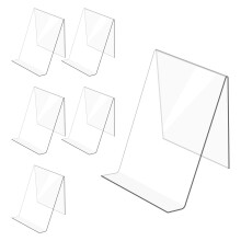 6 Pack Acrylic Book Stand,Clear Acrylic Display Stand, Clear Holder for Displaying Pictures,Jewelry,Watch Display Stand