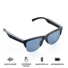Intelligente Audiobrille mit F01 Bluetooth 5.4-Kopfhörern – Abnehmbare polarisierte Sonnenblenden, Luftleitung, Freisprechfunktion