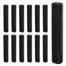 12-Piece Magnetic Mosquito Net Holders, Magnetic Screen Mounts for Curtains - No Drilling Required - Black
