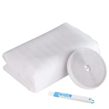 Window Mosquito Nets 150 x 200cm Nylon Mesh Insect Screen with Self-Adhesive Strip and Brush White
