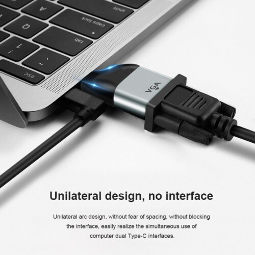 Adaptador convertidor USB-C macho a VGA hembra 2