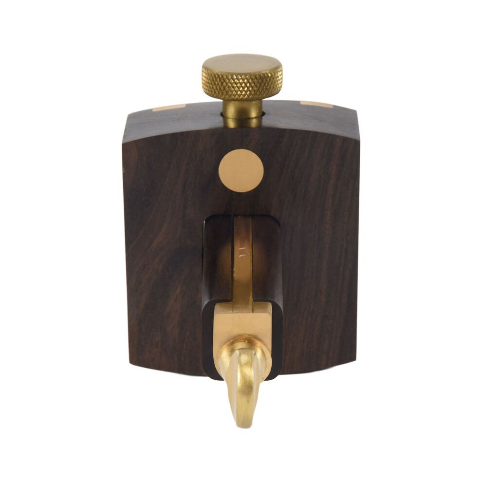 Mortise Gauge, Woodworking Scriber Marking Tool 6.4In Ebony Mortise Square Gauge, Brass Screw Type Sliding Mark Scraper 4711580826893