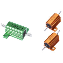 1X Green Aluminum Chassis Mounted Wirewound Resistors 10W 10 Ohm 5% & 2X Aluminum Clad Wire Wound Resistors 25W 30 Ohm