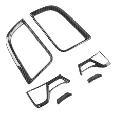 6 Pcs for Pajero Sport 2020 Car Accessories, 2 Pcs 2 Air Outlet Frames & 4 Pcs Steering Wheel Cover