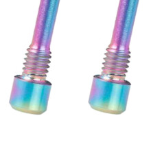 4pc M4 Titanium Bolts for Bicycle Disc Brake Pad Threaded Pin Inserts Screw Dazzle Color & Titanium