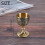 Classical Metal Wine Cup Handmade Small Goblet Household Copper Wine Glass Carving Pattern 6