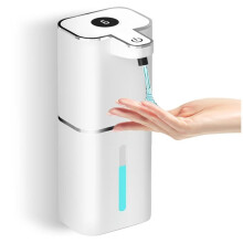 No Touch Soap Dispenser Automatic with Sensor with 2 Hooks & USB Cable, for Kitchens, Bathroom, Hotel, Toile
