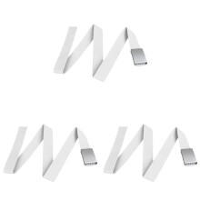 3X Canvas Cotton White Belt Belts Textile Ribbon Belt