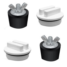 2 Pcs 2Inch Pool Winterizing Plugs Rubber Expansion Plugs with 2 Pcs 1.5Inch Threaded Pool Return Winterizing Plug