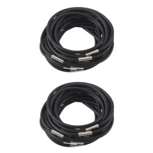 20 Collana Lacci Girocollo Caucciu' Nero 450X4mm per Donna Uomo