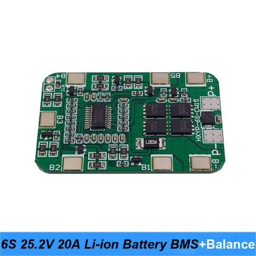 2X 6S 25.2V 20A BMS Lithium Battery Board with Balancing for 25V Screwdriver and 24V Battery Pack Use 1