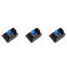 3X 3-Stifts 4-Stifts Fläktadapter PWM PC-Fodral Kylfläktnav 8-Vägs Splitter 12V Hastighetskontroll med 6-Stifts Strömport