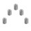 M3X4mm Stainless Steel Hex Socket Set Cap Point Grub Screws 100Pcs 3