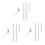 75 x Slatwall Single Hook Pin Shop Display Fitting Prong Hanger 100mm 1