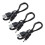3 Pièces 3,5 mm x 1,3 mm Cable USB Noir Cable de Chargeur Alimentation 1