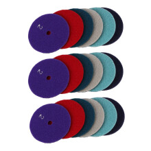 18 Pcs 100 mm Dry Polishing Pad 4 Inch Type Diamond Polishing Pads for Granite Marble Sanding Disc for Stone