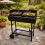 Charcoal BBQ Grill Dual Zone Garden Trolley 3