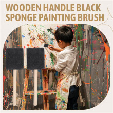 50 Pcs 2 Inch Foam Sponge Wood Handle Paint Brush Set, Great for Acrylics, Stains, Varnishes, Crafts, Art