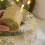 Fita de Natal de linho dourada e branca, 2m 4