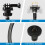 4X Suporte para Webcam Suporte de Pescoço de Ganso com Grampo Flexível de Montagem em Mesa de 25 Polegadas para  Webcam C930E, C930, C920, 5