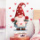 Valentine's Day Dwarf Static Cling Window Sticker 3