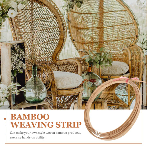 Beige Bamboo Weaving Strips 2 Rolls 2