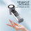 Portable fan, 4000 mAh, 100 speed settings, fast-acting solid-state blower, digital display, compact body, white 4