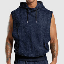 (Navy Blue, XL) Felpa con cappuccio da uomo vintage a maniche lunghe con stampa floreale, stile streetwear