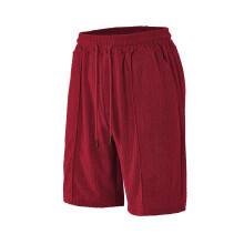 (Burgundy, XL) Pantaloncini sportivi estivi da uomo, larghi, traspiranti, in jacquard di spugna, assorbenti del sudore.