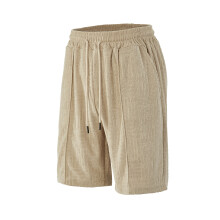 (Khaki, L) Pantaloncini sportivi estivi da uomo, larghi, traspiranti, in jacquard di spugna, assorbenti del sudore.