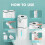 No Touch Soap Dispenser Automatic with Sensor with 2 Hooks & USB Cable, for Kitchens, Bathroom, Hotel, Toile 6