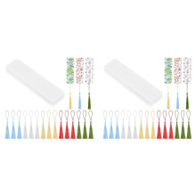 30 Pieces Blank Clear Acrylic Bookmarks with Hanging String, Clear Acrylic Bookmarks with Hanging String