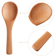 50 Pcs Small Wooden Spoons Tasting Spoons Condiments Salt Spoons, 30 Pcs A & 20 Pcs B
