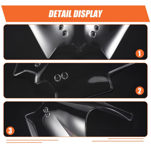 Motorcycle Windshield WindScreen Windshield Air Deflector for   125 200 390 2012 2013 2014 2015 2016 2