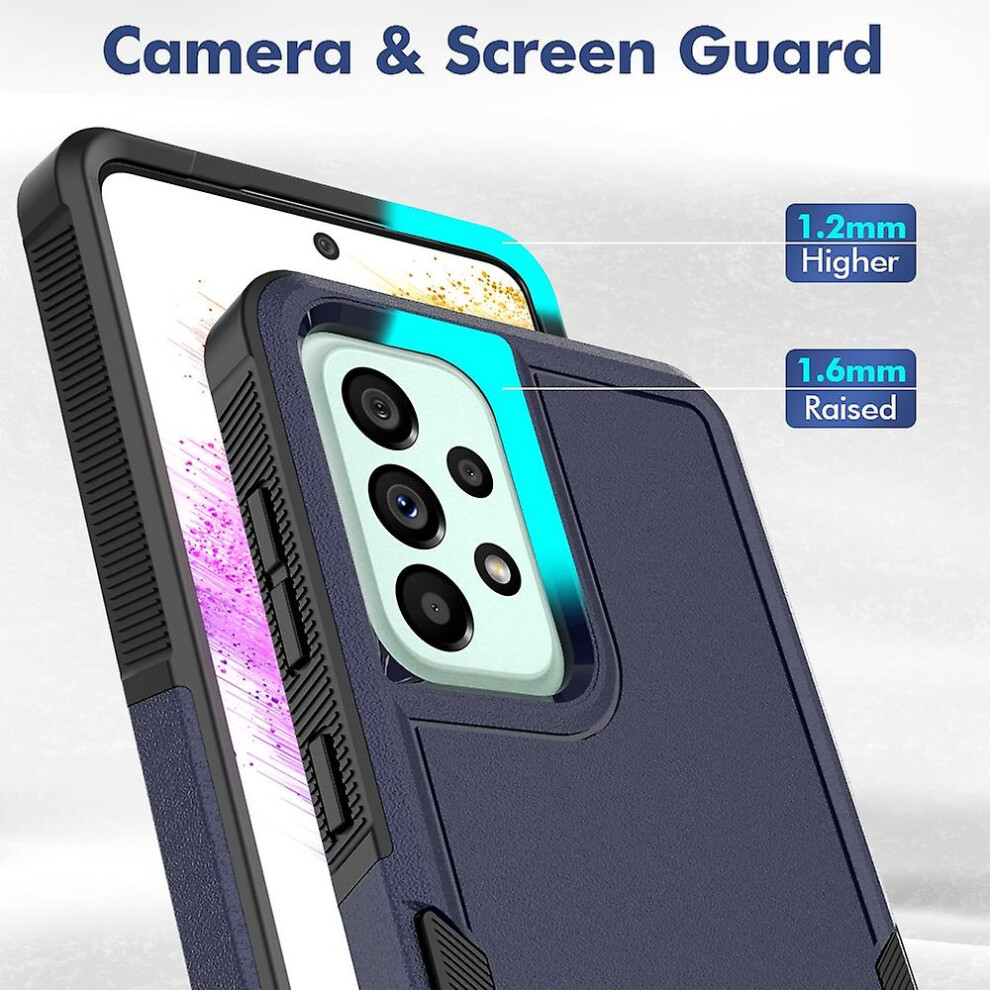 Compatible Samsung Galaxy A73 5G 2 In 1 Pc + Tpu Phone Case:dark Blue 387185171047