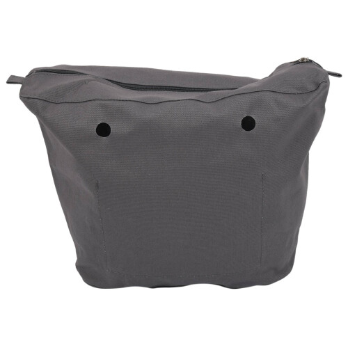 VattentäT Solid Canvasinsats Innerfoder Infoga Dragkedja Ficka för Obag O Bag HandväSka VäSka Djupgrå 1